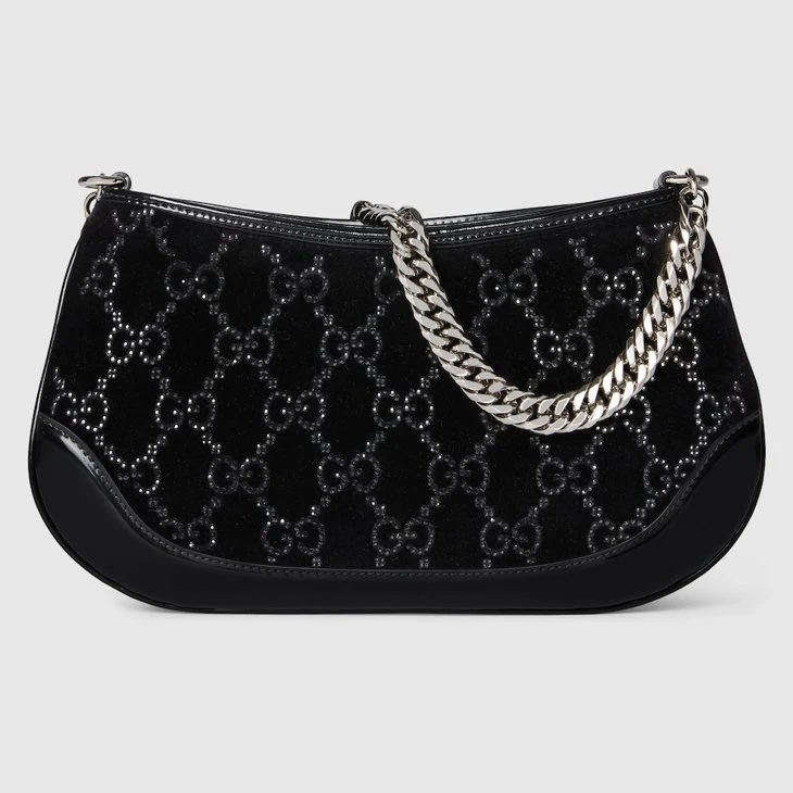 Crystals medium shoulder bag