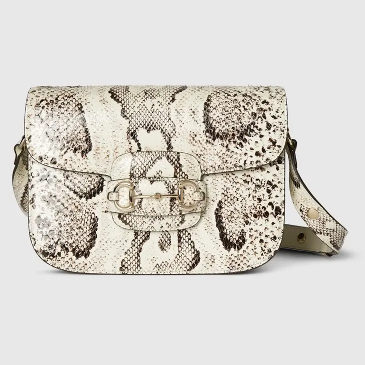 Gucci Horsebit 1955 python medium shoulder bag