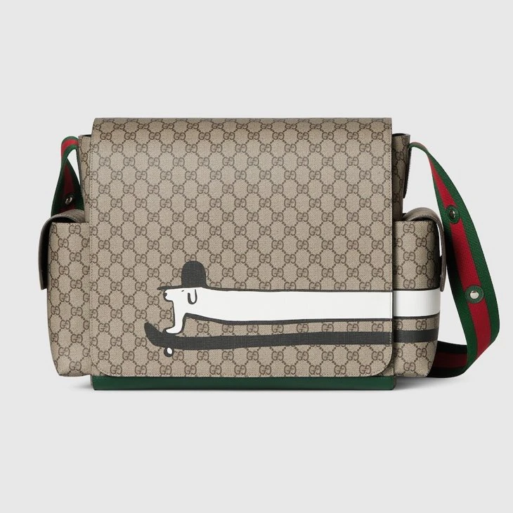 Large printed GG changing bag