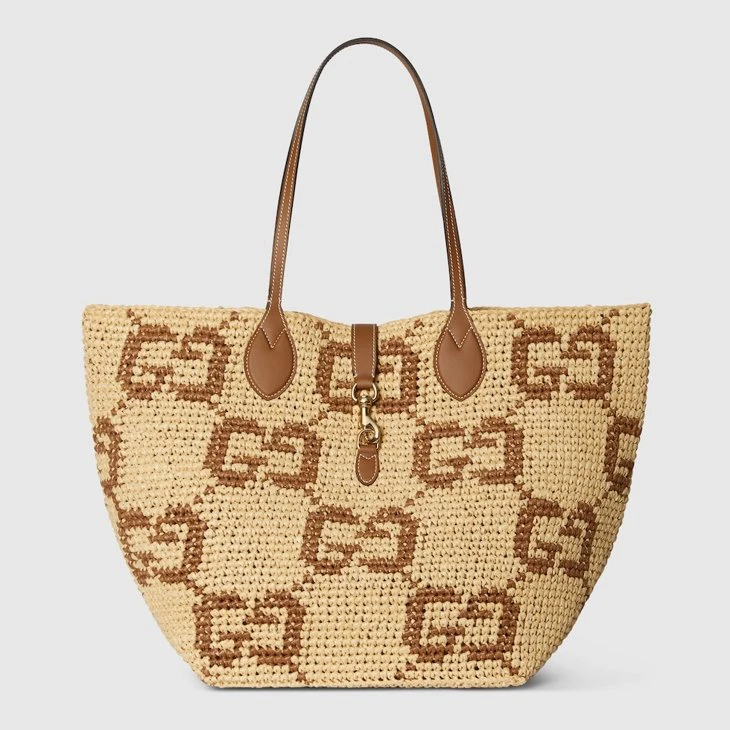 Woven large tote bag