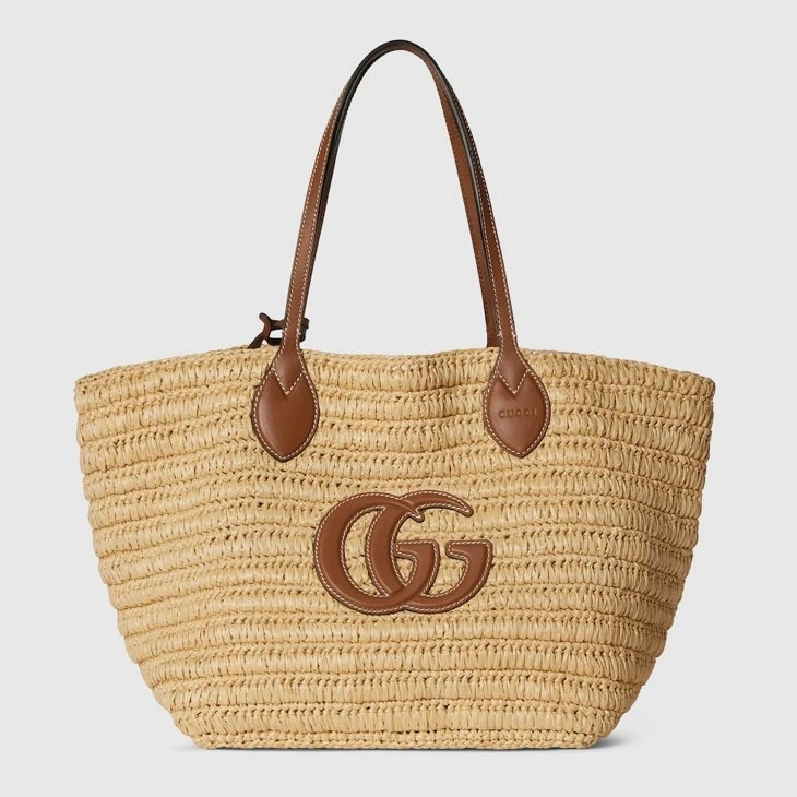 Woven medium tote bag